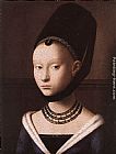 Petrus Christus Famous Paintings - Portrait of a Young Girl